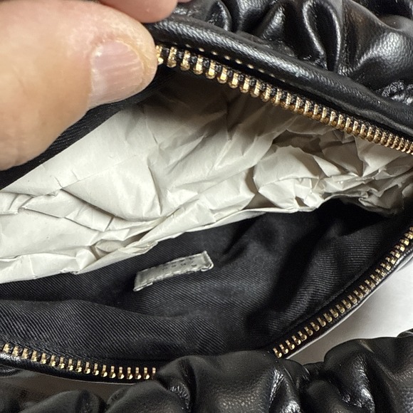 A New Day Black‎ Bubble Quilted Handbag  Top Handle, Small & Stylish 12x8 In - Picture 4 of 4